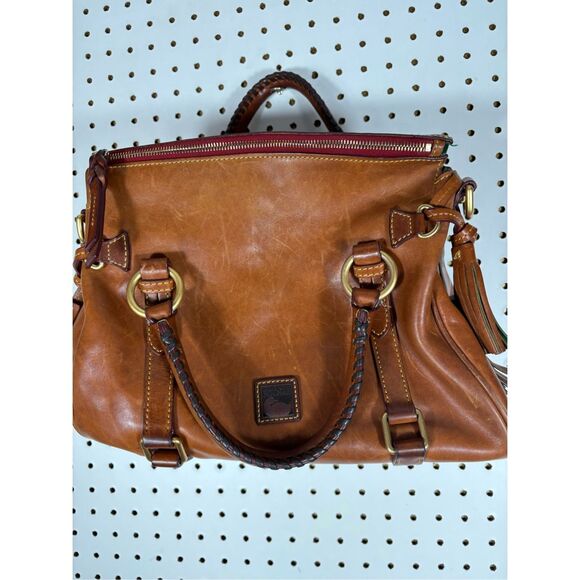 Dooney & Bourke Leather Handbag Brown Florentine Vachetta Leather Satchel Bag mi - Picture 4 of 13